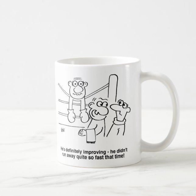Boxer im Boxring. Funny Boxing Match Kaffeetasse (Rechts)