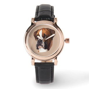 Boxer in Portrait Armbanduhr