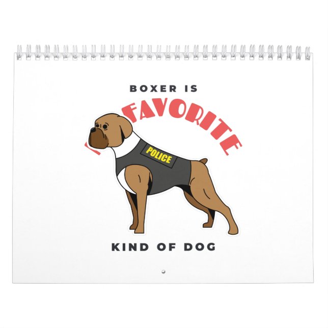 BOXER IST DIE LIEBLINGSART VON HUND KALENDER (Titelbild)