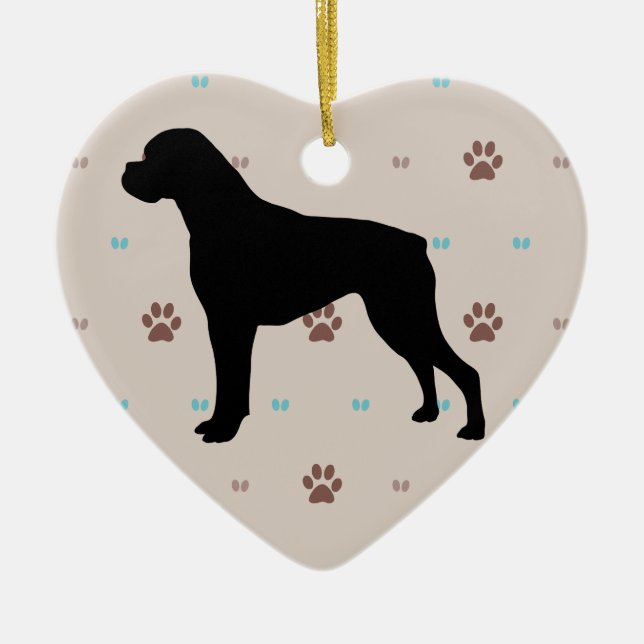 Boxer Keramik Ornament (Vorne)