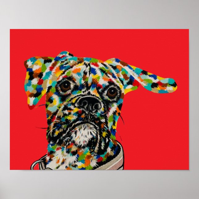 Boxer-Kunst  Poster (Vorne)