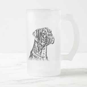 Boxer-Kunst-Tasse Mattglas Bierglas