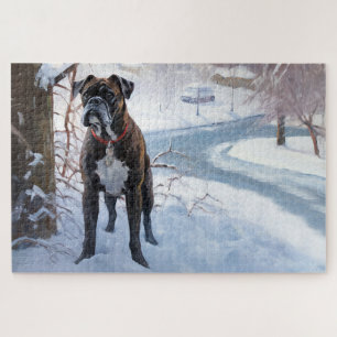 Boxer Lass es schneien Weihnachten