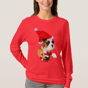 Boxer-Liebhaber-Weihnachten fröhlich T-Shirt