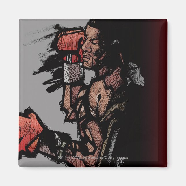 Boxer liegt runter magnet (Vorne)