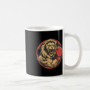 Boxer Löwe Porträt Motiv Wildtiere Kickboxen Liebe Kaffeetasse