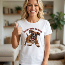 Boxer Machen Mich Glücklich 3D Boxer Hund