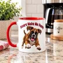 Boxer Machen Mich Glücklich 3D Boxer Hund