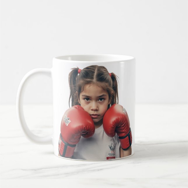 Boxer-Mädchen-Tasse Kaffeetasse (Links)