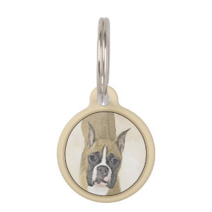 Boxer-Malerei - Niedliche Original Hunde-Kunst Haustiermarke