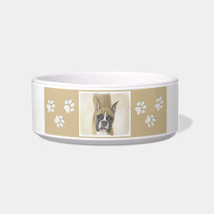 Boxer-Malerei - Niedliche Original Hunde-Kunst Napf