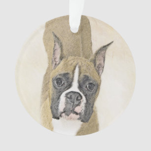 Boxer-Malerei - Niedliche Original Hunde-Kunst Ornament