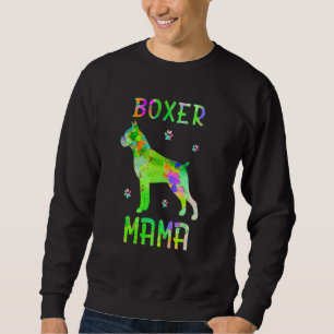 Boxer Mama Colorful Hund Mama Sweatshirt