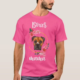 Boxer Mama Floral Shirt Frauen Mütter Tag Hund Mam