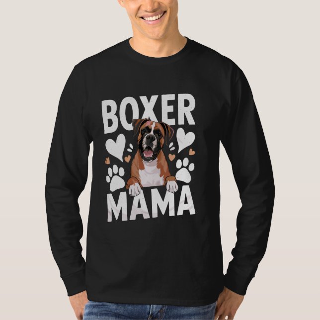 Boxer Mama, Hundebesitzer-Mama T-Shirt (Vorderseite)