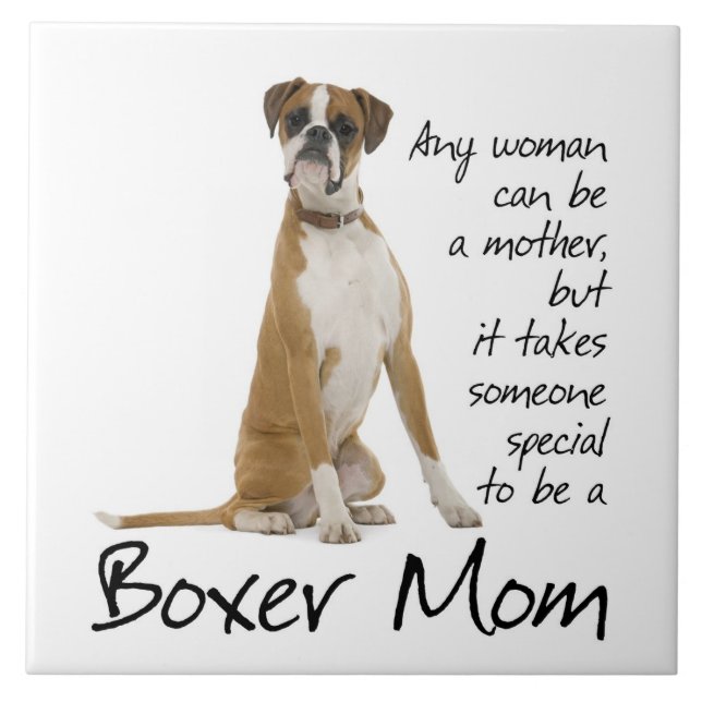 Boxer-Mama-Keramik-Fliese Fliese (Vorderseite)