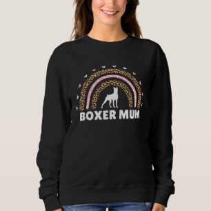 Boxer-Mama Mummy-Regenbogen-Leopard-Boxer-Hund-Fra Sweatshirt