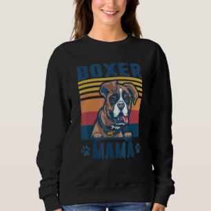 Boxer Mama Mutter Retro Hund Mama 3 Sweatshirt