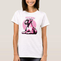 Boxer Mama: Niedliche Pink Boxer Dog Silhouette