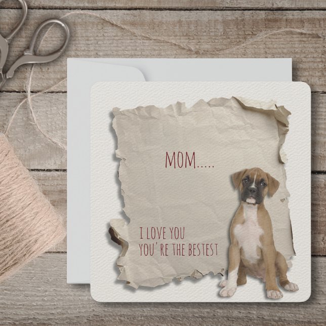 Boxer Mama Special Card Karte (Mothers Day is a great time to show mom how special she is, but any day is a day to say I love you!)