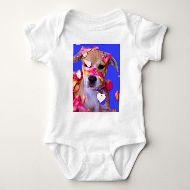 Boxer-Mischungs-Hündchen amerikanischen Baby Strampler (Vorderseite)