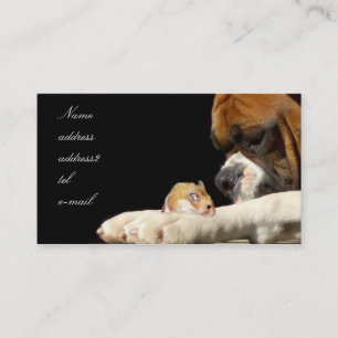 Boxer mit Hamster-Visitenkarte Visitenkarte