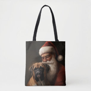 Boxer mit Weihnachtsfeiern Tasche