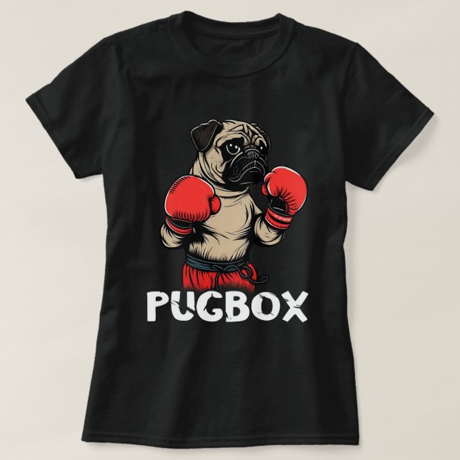 Boxer Mops Dog Boxer Kickboxer Boxhandschuhe Kickb T-Shirt (Design vorne)