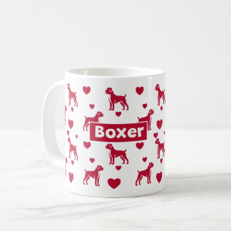 Boxer Mug Avec Coeurs Rouges