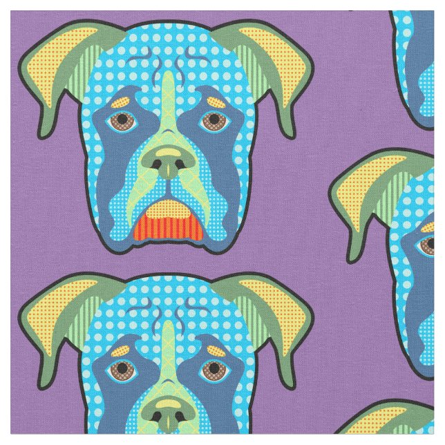 Boxer-Muster-Pop-Kunst Stoff (Nahaufnahme)