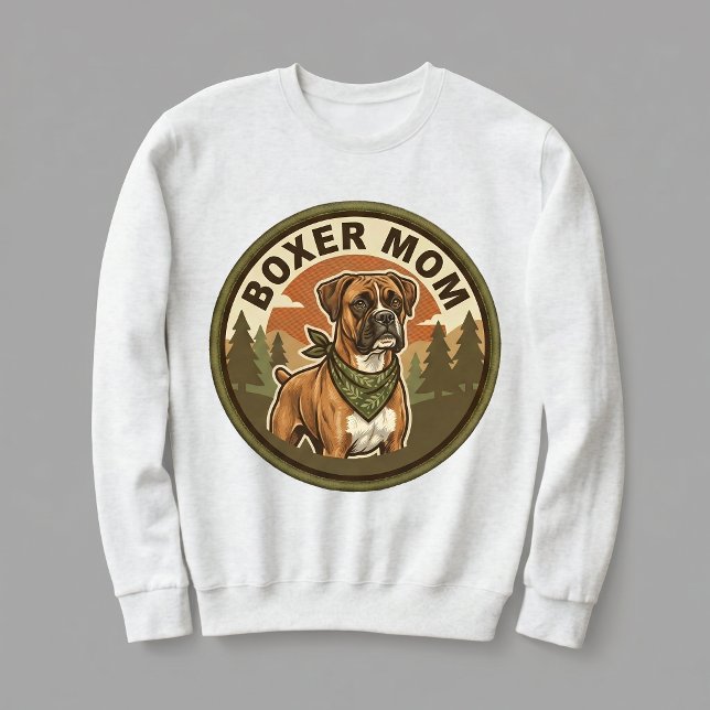 Boxer-Mutter-Crewneck Boxer-Hund-Mutter-Geschenk f Sweatshirt (Von Creator hochgeladen)