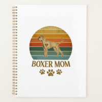 Boxer-Mutter-Hund Retro-Sonnenuntergang-Pfotenabdr