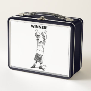 Boxer noir lunchbox avec gagnant