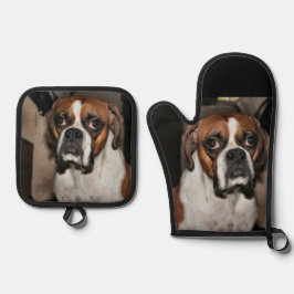 Boxer Ofenhandschuh & Topflappen-Set