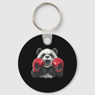 Boxer-Panda mit Boxhandschuhen Kickboxen Lustiges Schlüsselanhänger