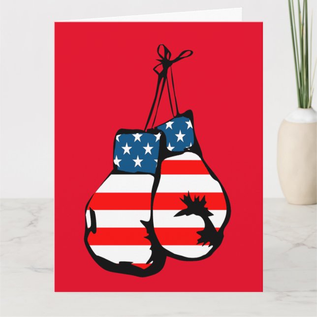 BOXER PATRIOTISCHE GEBURTSTAGSKARTE KARTE (Vorderseite)