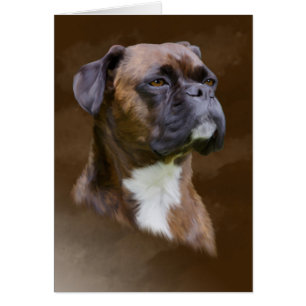 Boxer Peinture à l'huile de chien Portrait d'art