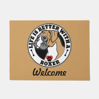 Boxer Personalisiertes Leben besser mit einem Boxe Fußmatte