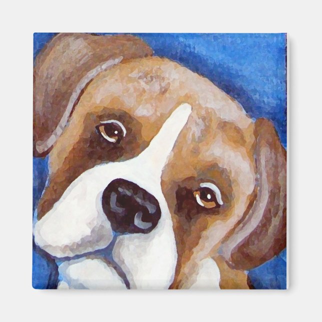 Boxer Portrait Magnet (Vorne)