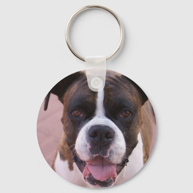 Boxer Pup Schlüsselanhänger (Vorderseite)