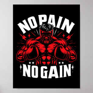 Boxer Quotes Kein Schmerz kein Schmerz Zeichen kei Poster