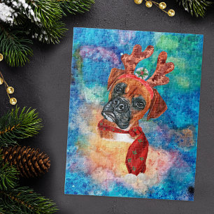 Boxer-Rasse Hund Weihnachten
