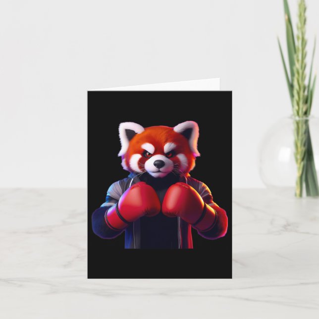Boxer Red Panda Boxer Kickboxer Mixed Martial Arts Karte (Vorderseite)