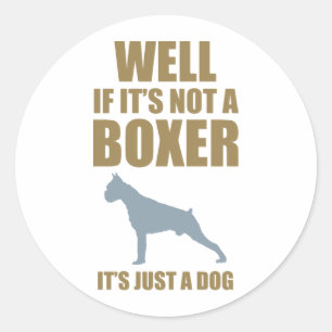 Boxer Runder Aufkleber