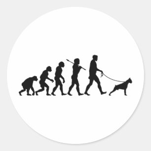 Boxer Runder Aufkleber