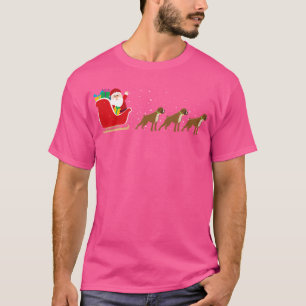 Boxer Santa Christmas Sleigh Funny Boxer Dog Xmas T-Shirt