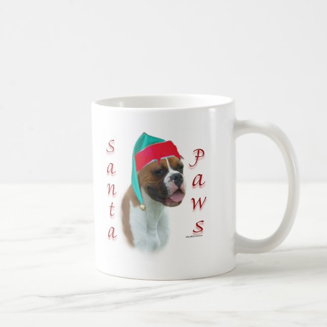 Boxer Santa Paws Kaffeetasse (Rechts)