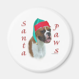 Boxer Santa Paws Magnet