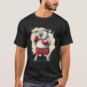 Boxer-Schaf mit Boxhandschuhen Kickboxen Lustiges T-Shirt