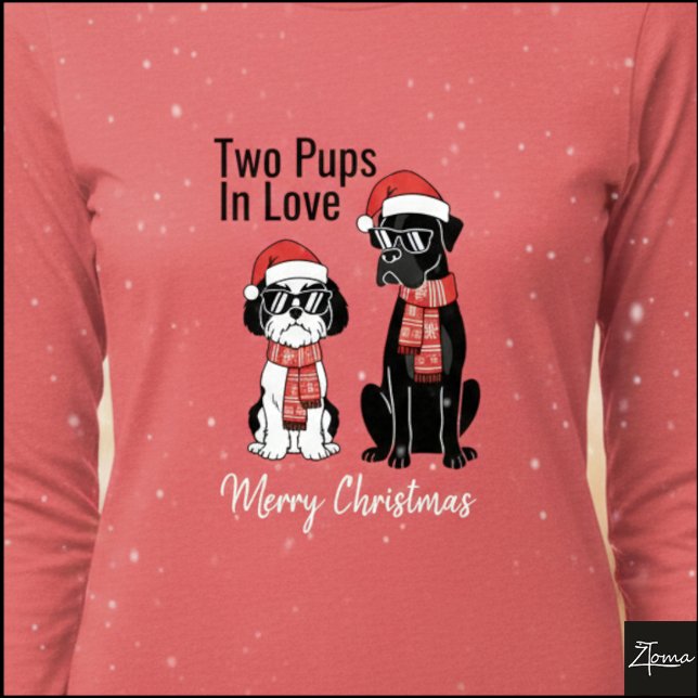 Boxer Shih Tzu Christmas Sunglasses Scarf Tri-Blend Shirt (Von Creator hochgeladen)